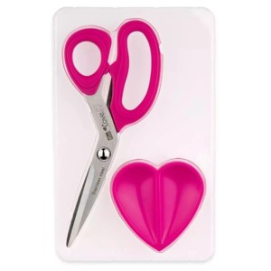 Prym Starterset Nähen Love Pink: Forbici e puntaspilli magnetico a forma di cuore.