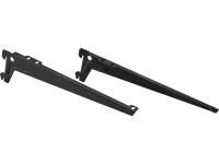 Metall-Winkelträger-Set Schwarz 1-reihig / 28 cm