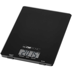 Bilancia da cucina Clatronic KW 3626 nera con display LCD e funzione tara.