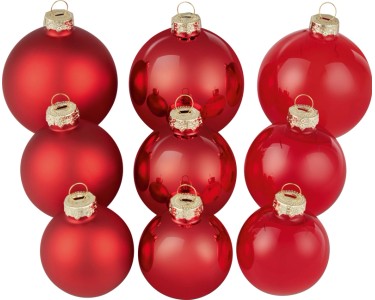 Weihnachtskugel-Set Glas Rot 3 Grössen 21-tlg. kaufen bei OBI