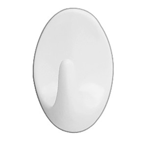 Wenko Maxihook lot de 2, crochets adhésifs blancs design ovale pour salle de bain et maison.