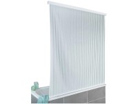 Wenko Duschrollo PEVA Aluminium Weiss lackiert 132 x 240 cm