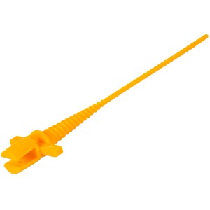 Chiusura per tubi in plastica gialla per tubi e cartucce, set da 4 pezzi.