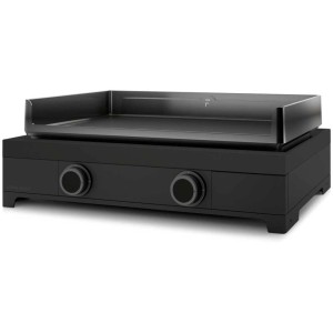 Forge Adour Gas-Plancha Modern 60, acciaio, nero. Grill a gas con piastra in ghisa smaltata e due bruciatori.