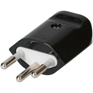 Fiche noire MH Type12 à 3 pôles pour raccordement de câble.