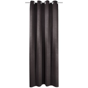 Tenda a occhielli oscurante Leather antracite, 245x135 cm, per bastoni per tende.