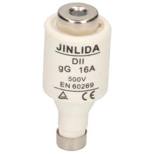 Fusible temporisé DT II, 500V, 16A, lot de 5 pour une protection fiable contre les surintensités.