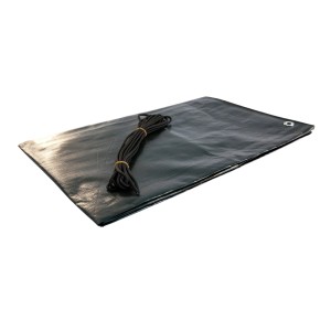 Bâche de protection pour bac à sable Windhager 200x200cm en tissu à ruban avec cordon et œillets.