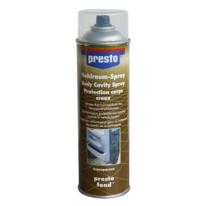 Presto spray protettivo per cavità 500ml, trasparente, per riparazione carrozzeria e protezione anticorrosione.