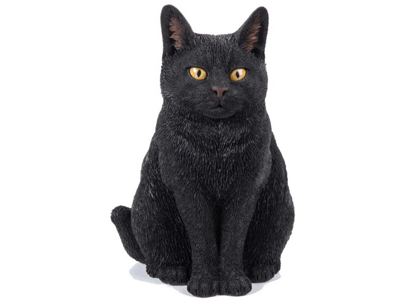 Vivid Arts Katze sitzend Schwarz (HxBxT) 29,5 x 24,5 x 20 cm kaufen bei OBI