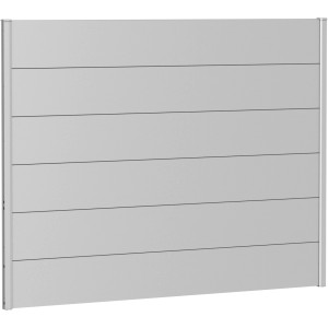 Biohort Wandpaneel Sichtschutz in Silber-Metallic, 180x135cm, für den Garten.