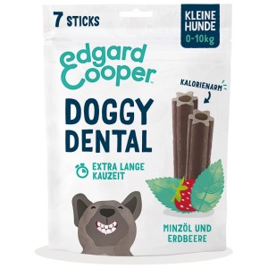 Edgard & Cooper snack dentale per cani con olio di menta e fragola, 7 pezzi per cani di piccola taglia.
