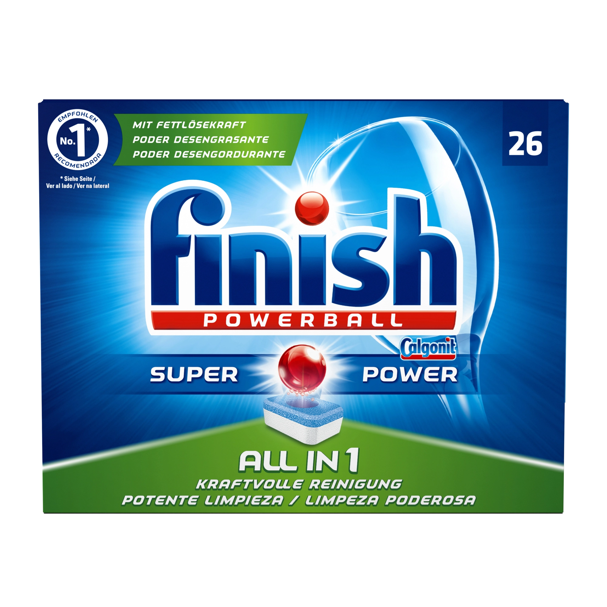 Finish Tablettes pour lave-vaisselle Powerball All in 1 Regular 7 x 26  pièces