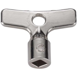 Chiave a bussola Mateu, ottone nichelato, 6 mm per raccordi a innesto.