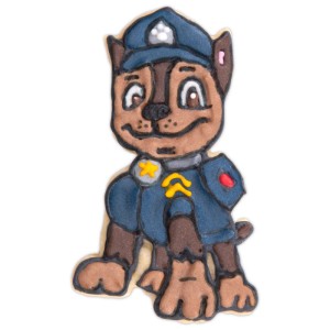 Paw Patrol Ausstecher Chase: Keks-Ausstecher aus Kunststoff für Kindergeburtstage.