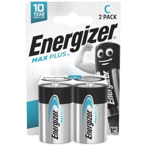 Energizer Max Plus C Baby batterie, confezione da 2. Batterie alcaline per dispositivi ad alta potenza.