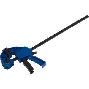 Serre-joint à une main LUX 300 mm, bleu/noir, outil de serrage pour serrer et écarter.
