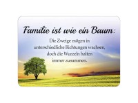 Puag Blechschild mit Kordel Familie ist wie ein Baum Blech 11,5 x 16,5 cm