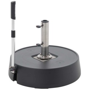 Base a rotelle grigia Easy Move Switch 50 kg per ombrelloni con asta di traino.