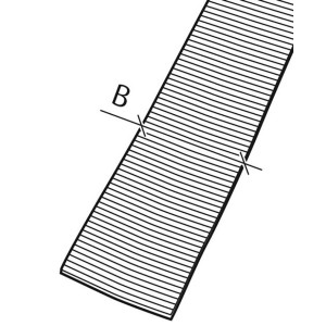 Illustration d'une sangle colorée Conacord en polypropylène, largeur 25 mm.