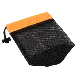 Sacchetto a rete per set di pulizia Steinbach Aquascrub, nero-arancio.