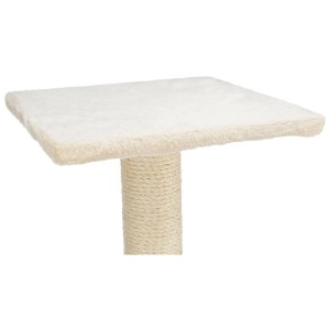 Arbre à chat beige Trixie Baena avec tronc en jute et plateforme en polyester, 69x52x40cm.
