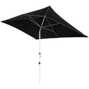 Ombrellone rettangolare nero Expert Auto Tilt 300x200 cm con manovella e protezione UV.