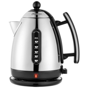 Dualit Wasserkocher Lite aus Edelstahl, 1,5 l Fassungsvermögen, mit Tassen-Skala.