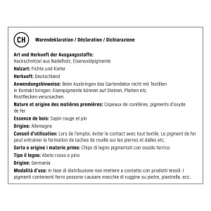 Nota GROW by OBI Decorazione Giardino Pino: Composizione e istruzioni per l'uso.
