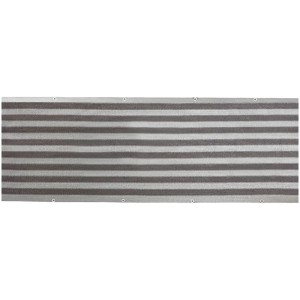 Brise-vue balcon Videx anthracite, 90x300 cm, à rayures avec œillets métalliques pour l'intimité.