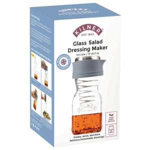 Kilner shaker per condimenti in vetro/acciaio inox, 500 ml. Utensile da cucina per miscelare e servire condimenti.