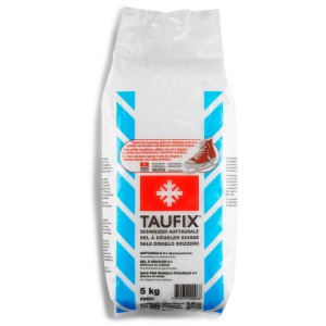 Taufix sale disgelante in sacco da 5 kg, antigelo invernale per ghiaccio e neve.