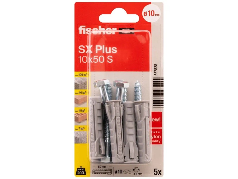100 X Tassello Nylon Con Bordo Largo | Leroy Merlin - 4