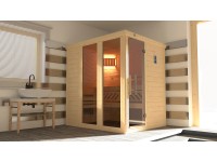 Weka Massivholzelementsauna Kemi Panorama 1 Sparset Glastür/Fenster BioS 7,5 kW Weka Massivholzelementsauna Kemi Panorama 1 Sparset Glastür/Fenster BioS 7,5 kW