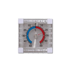 Thermomètre de fenêtre Möller Therm, 7,5 cm, pour montage extérieur sur fenêtre.