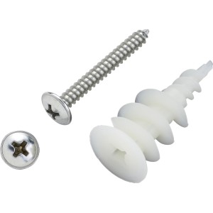 Set tasselli per cartongesso LUX, 50 pezzi, con viti, adatti per fissaggi in pareti in cartongesso.