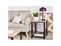 Beliani Table d'appoint Aston Matériau bois Marron métal (HxlxP) 55 x 45 x 45 cm