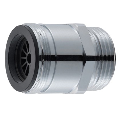 Neomatic Reduktion mit Laminar Messing verchromt 3/4" auf M28x1