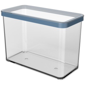 Contenitore rettangolare Rotho Premium Loft grigio-blu, 2,1 l, per la conservazione degli alimenti.