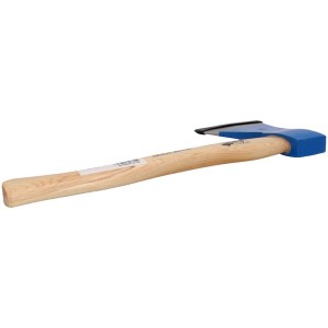 Hachoir de cuisine 1000g avec manche en bois et protection de tête bleue.