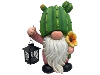 Dekofigur Wichtel Kaktus mit Laterne Magnesia 39,5 cm