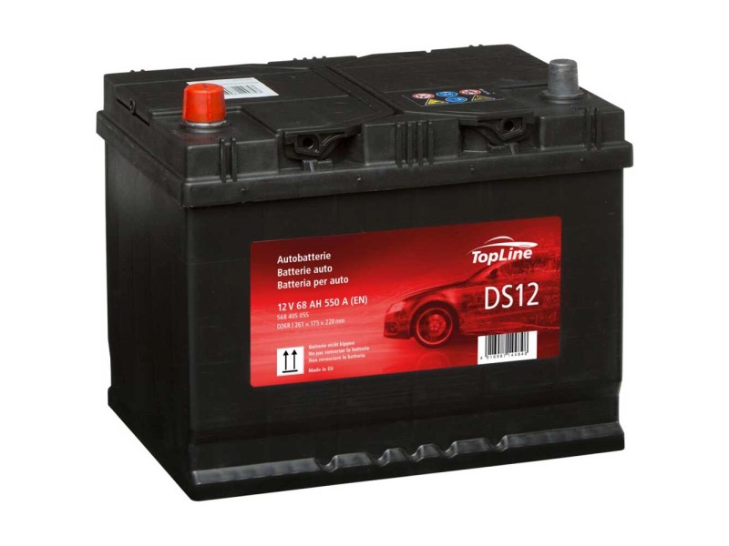 TopLine Batterie de démarrage DS12 / D26R / 12 V / 68 Ah