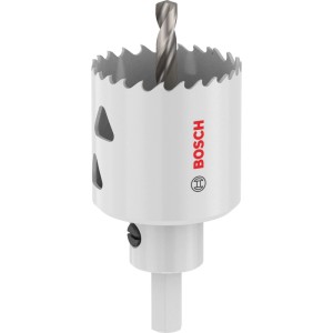Tazza a corona Bosch Multi Material, Ø 44mm, con supporto, argento. Per fori precisi in vari materiali.