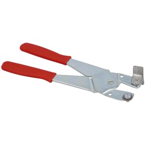 Pinza taglia piastrelle Jokosit con manico rosso per incidere e rompere piastrelle fino a 10 mm di spessore.