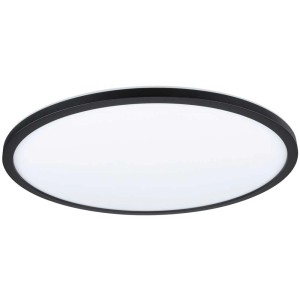 Panneau LED Paulmann Atria Shine rond dimmable noir, diamètre 420 mm.