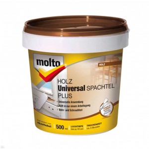 Molto Universal-Spachtel Plus für Holz, 500ml Dose. Holzspachtel zum Füllen und Glätten im Innen- und Aussenbereich.