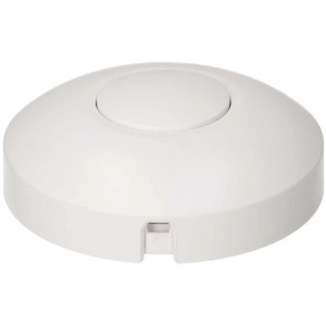 Variateur de pied universel blanc pour installation de lampe, adapté aux LED et halogènes.
