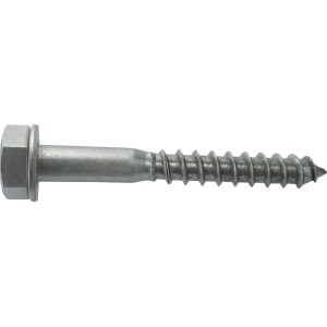 Vis à tête hexagonale en acier inoxydable, 10x80 mm, pour escaliers et rampes.