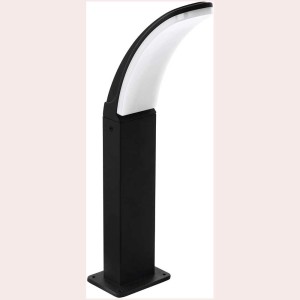 Eglo Fiumcino lampada da terra a LED, bianco e nero, alta 45 cm. Luce esterna moderna per giardino e patio.
