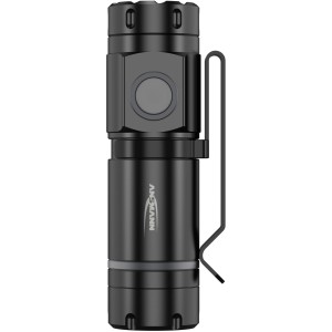 Lampe torche rechargeable Ansmann Mini-Torch 1000 noire avec clip ceinture. Lampe LED compacte, 1000 lm.